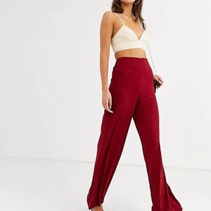 ASOS DESIGN Tall Wide Leg Pants with Clean High Waste
